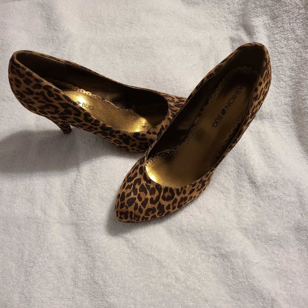 Leopard print heels